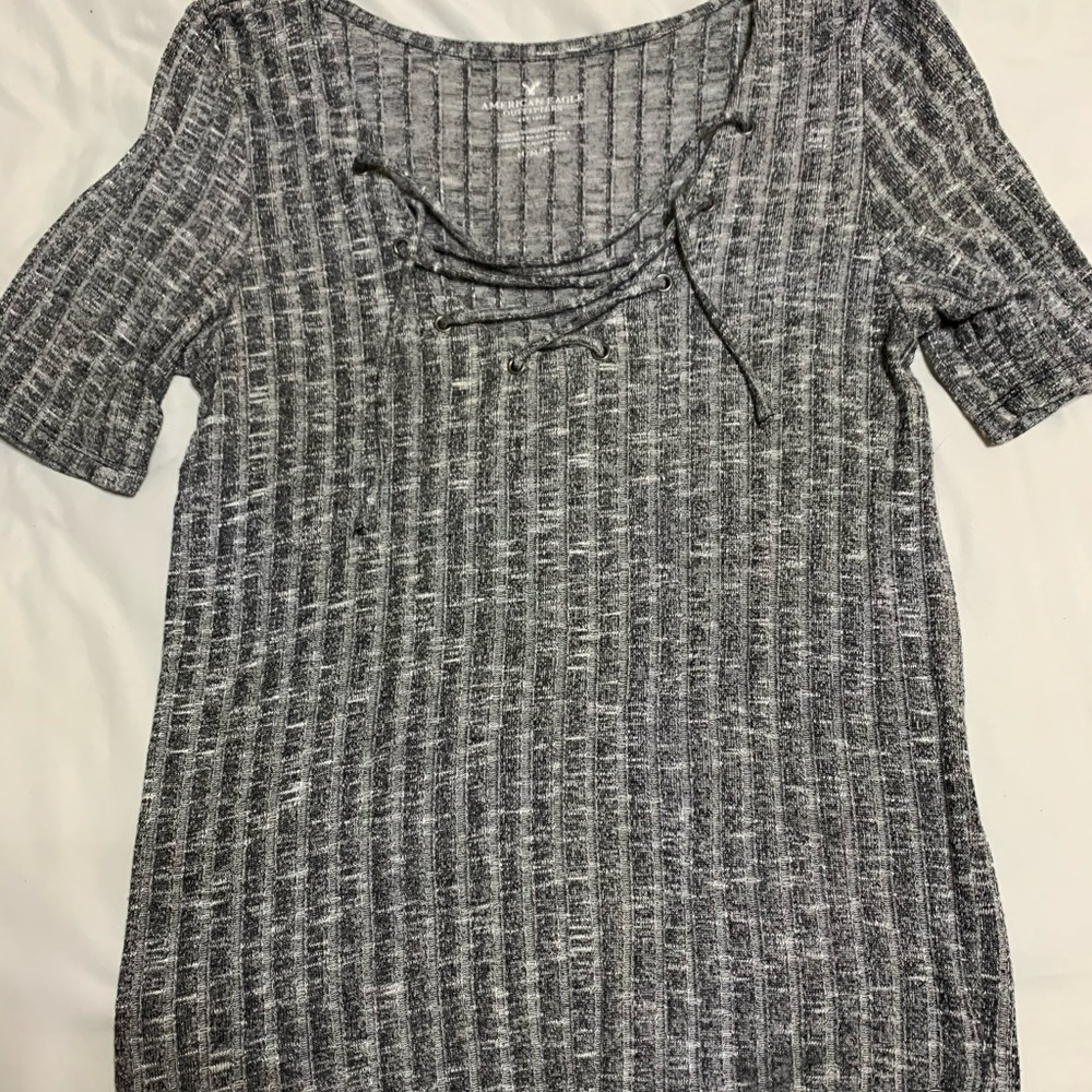 American eagle grey size medium top